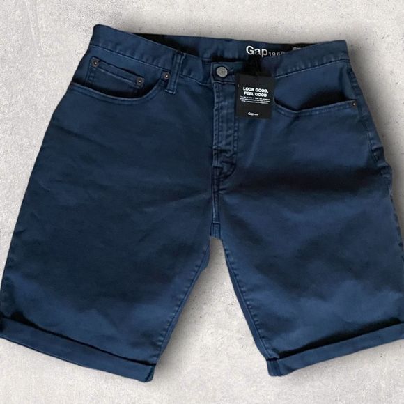 GAP Shorts Gap Nwt Mens Denim 5 Pocket Straight Shorts In Petrol
